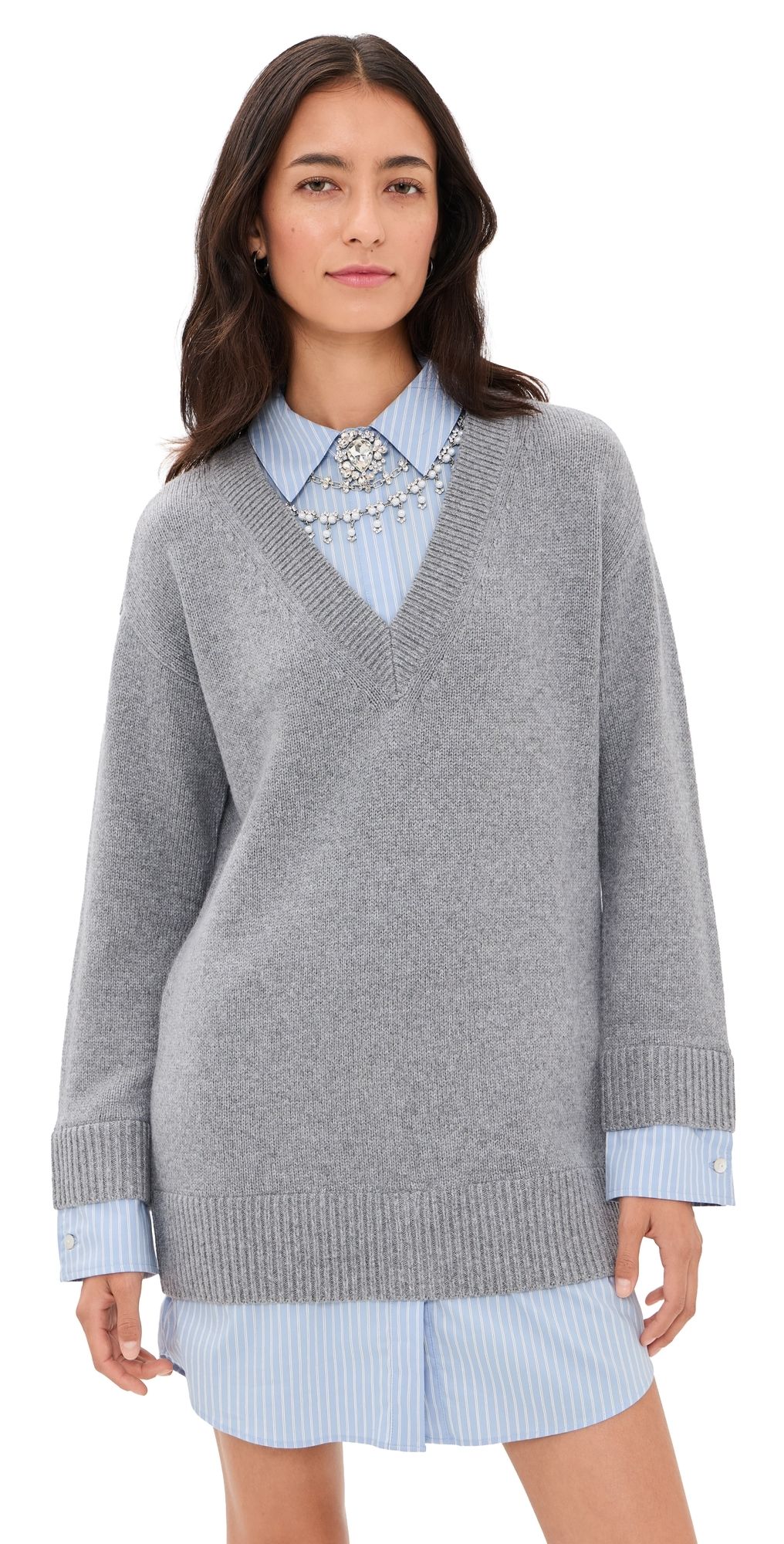 Cinq à Sept Santina Necklace Dress Heather Grey XS