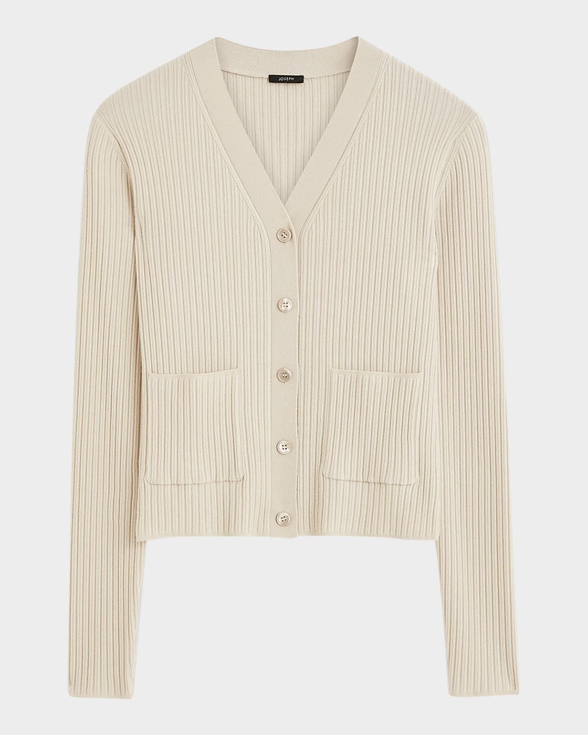 Ribbed Merino Wool Cardigan