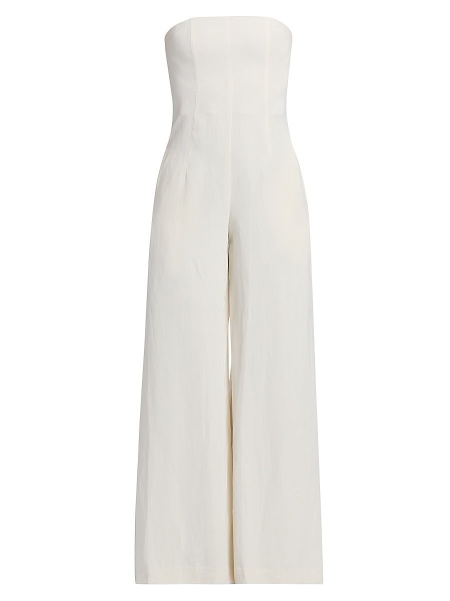 Women's Jade Strapless Straight-Leg Jumpsuit - Bone - Size 12