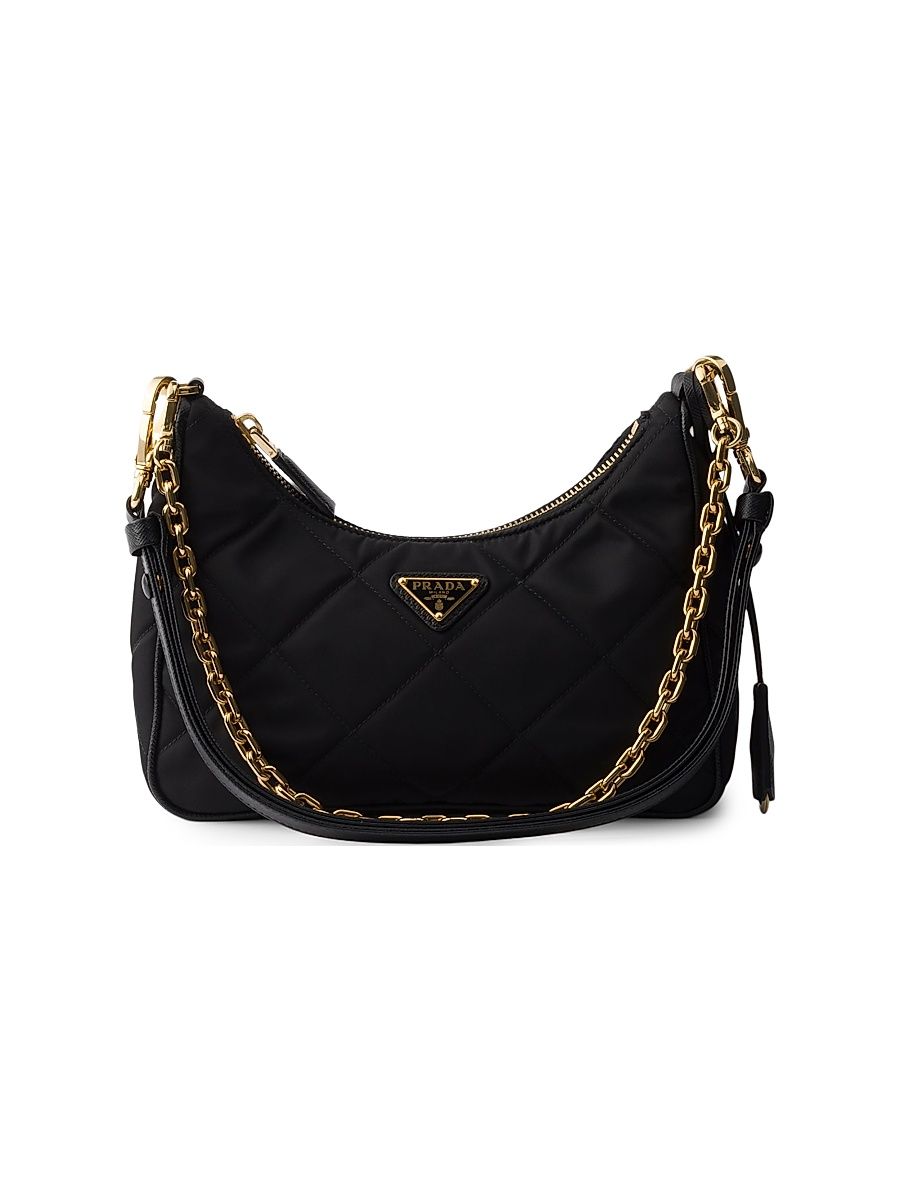 Women's Re-Edition Quilted Re-Nylon Mini Shoulder Bag - Black
