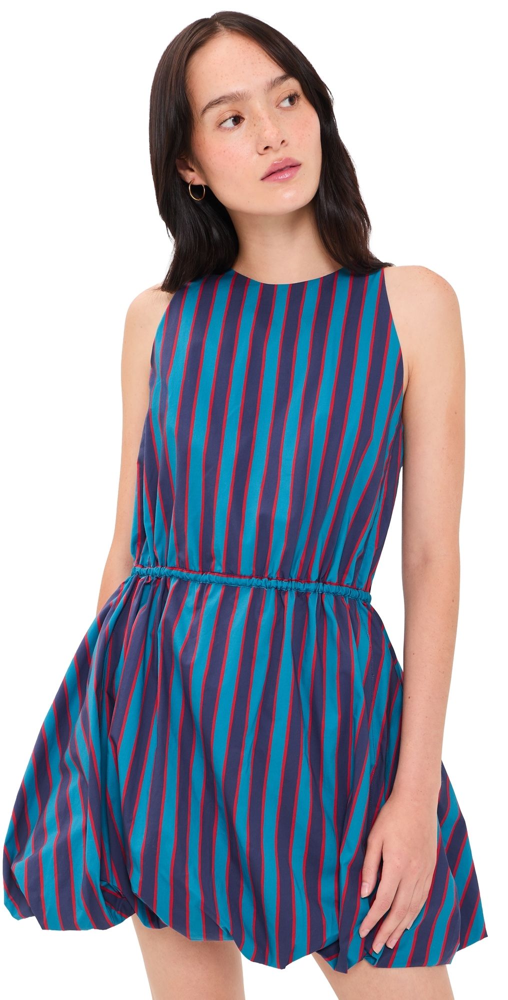STAUD Molly Mini Dress Potter Stripe XL