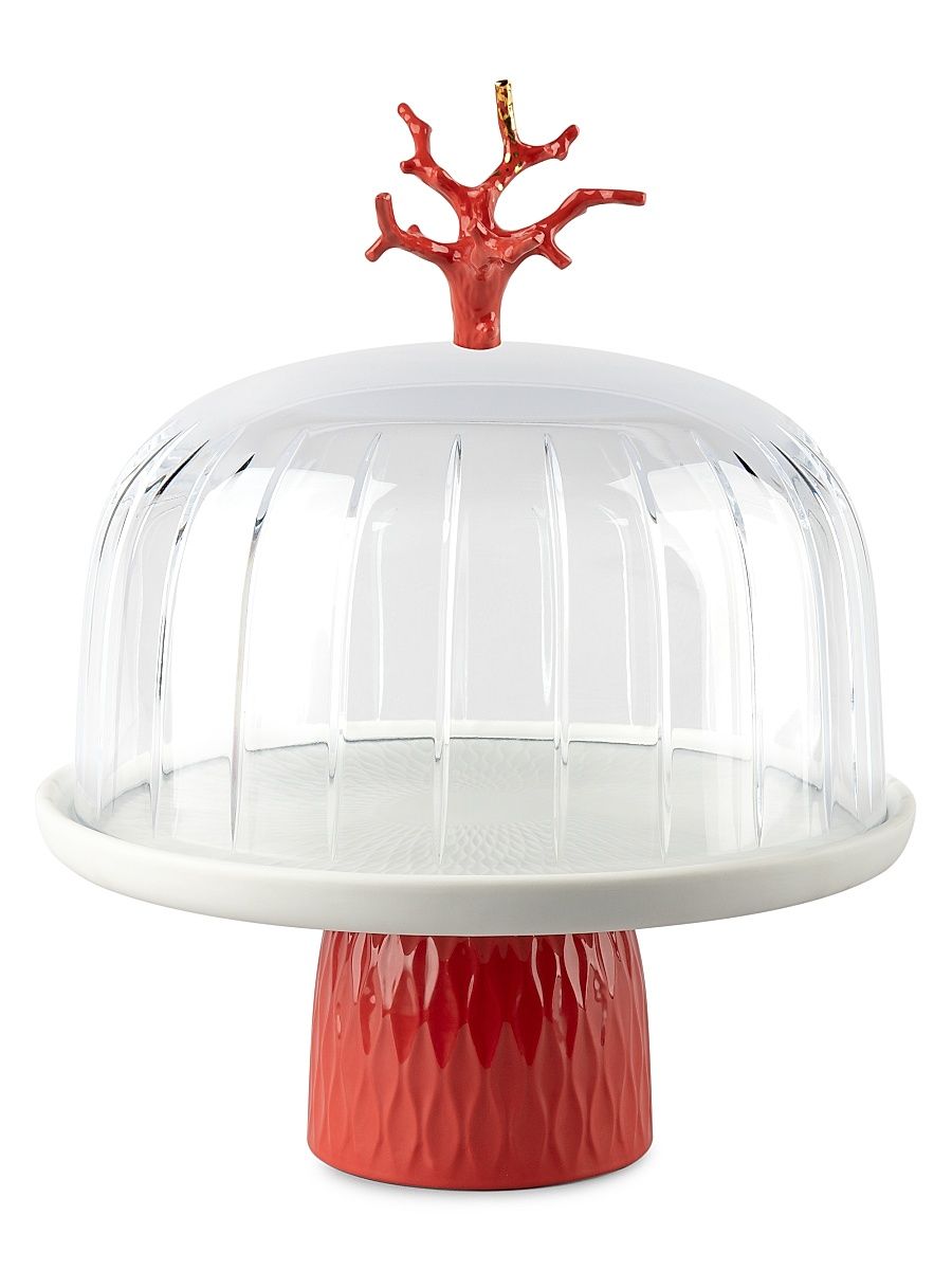 Porcelain Coral Cake Tray