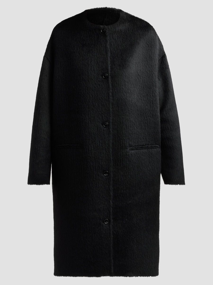 Loulou de Saison Women's Orson Oval-Shaped Coat - Black - Size 8