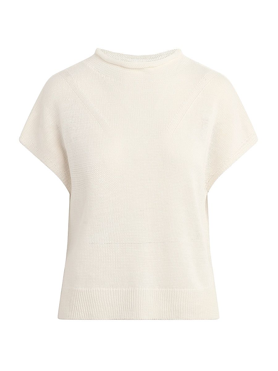 Women's The Stevie Linen Short-Sleeve Sweater - Off White - Size XS