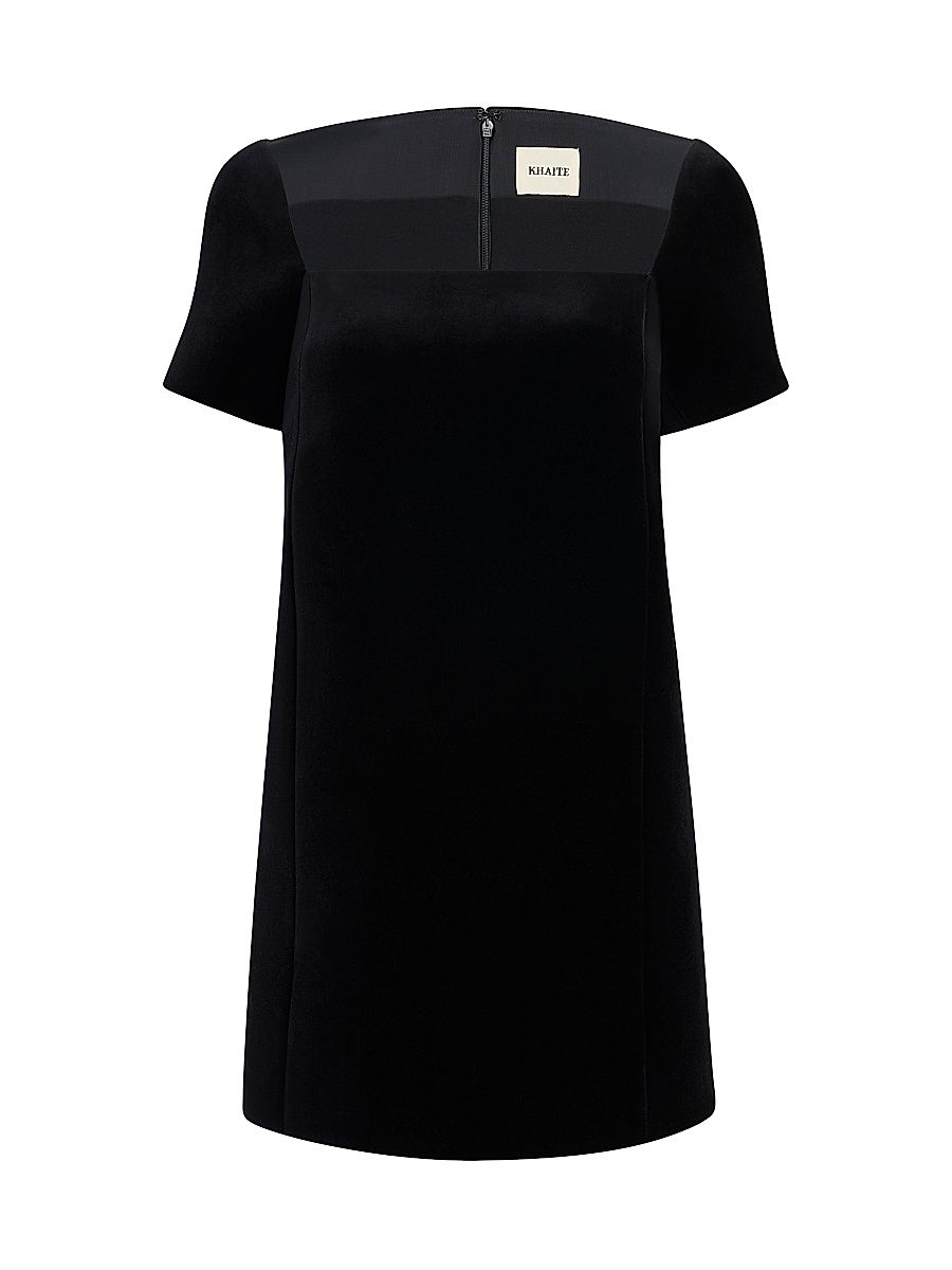 Women's Benji Velvet Shift Minidress - Black - Size 8