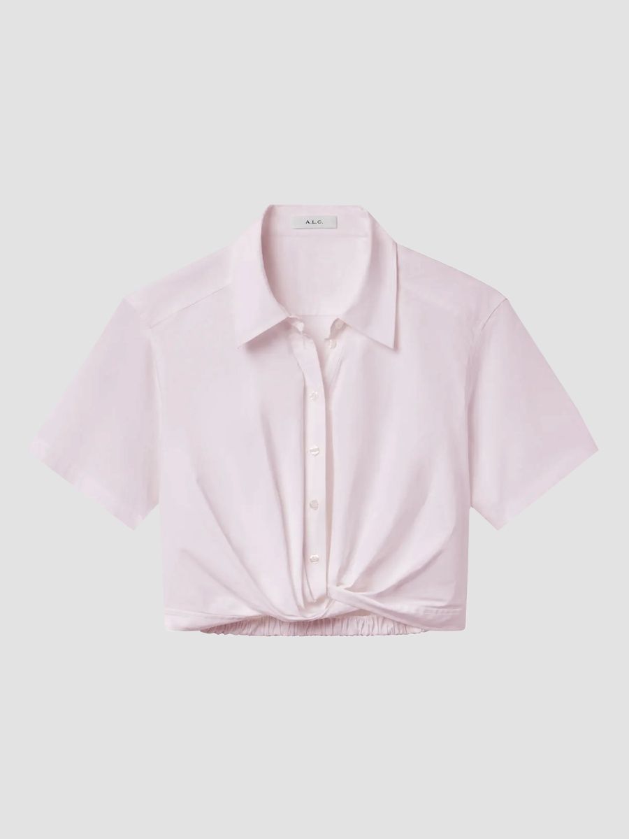 A. L.C. Women's Lily Crop Shirt - Cherry Blossom - Size XL
