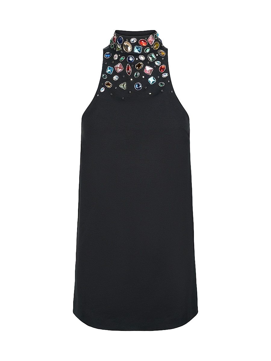 Women's Finn Bejeweled Minidress - Black Celestial - Size XS