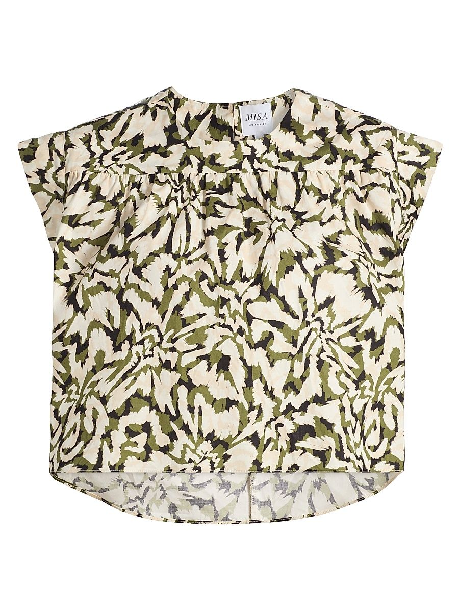 Women's Alina Floral Crop Top - Patchwork Butterfly - Size Large