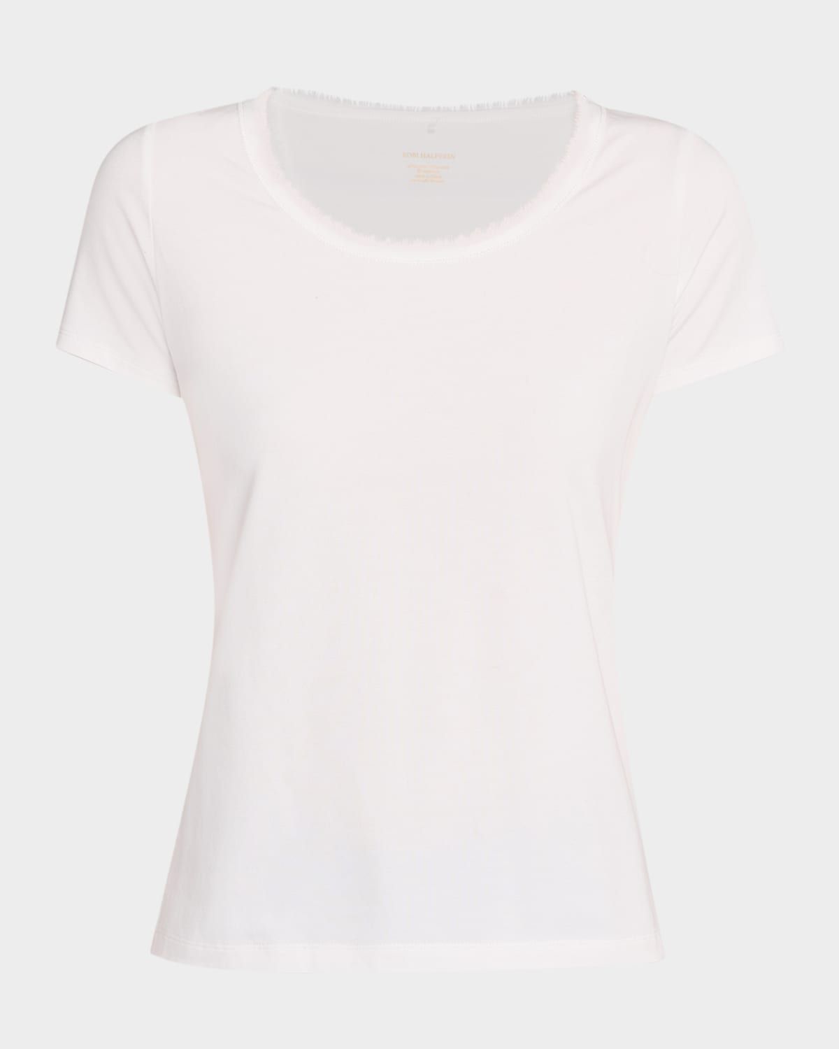 Ahava Cotton-Blend Scoopneck T-Shirt