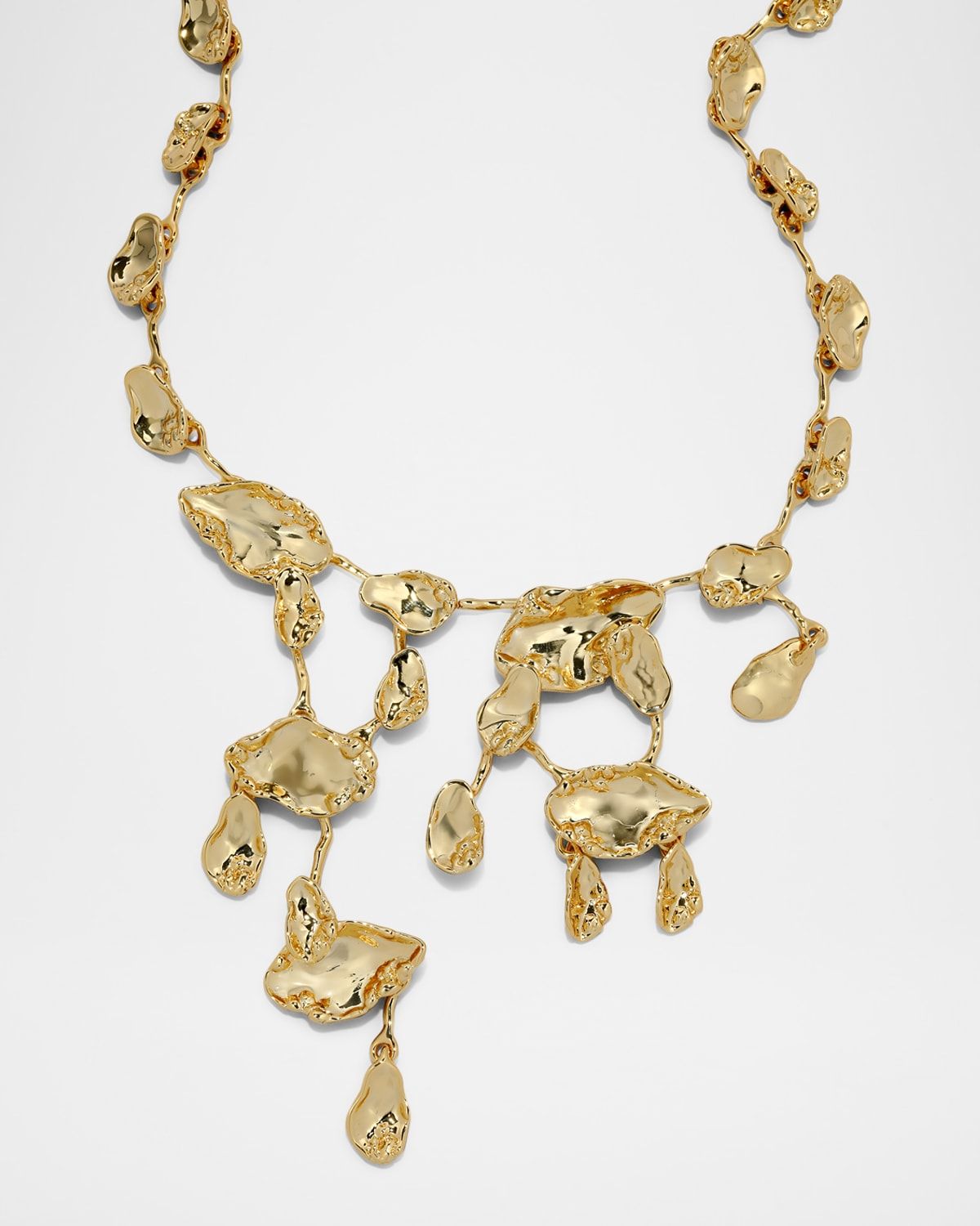 Brut Gold Mosaic Cascade Necklace