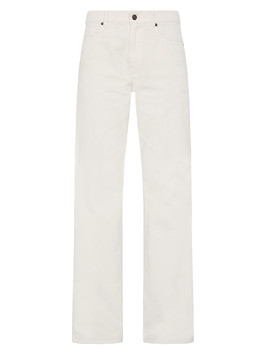 Women's Tess Corduroy Straight-Leg Pants - Eggshell - Size 31