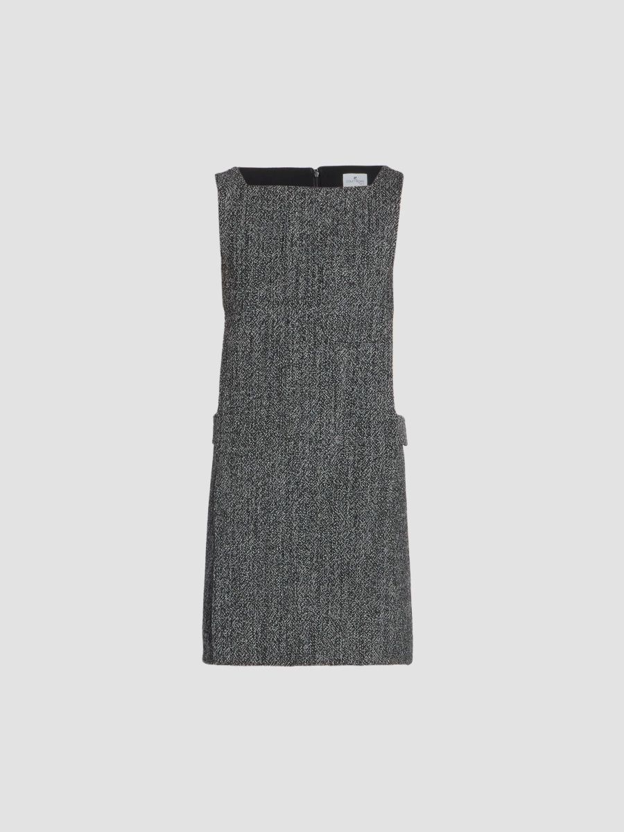Courreges Women's Tweed Cut-Out Mini Dress - Black Heritage White - Size 12
