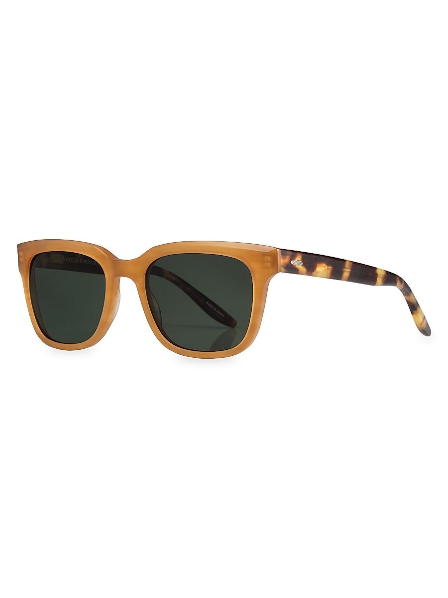 Men's Chisa 52MM Rectangular Sunglasses - Golden Honey