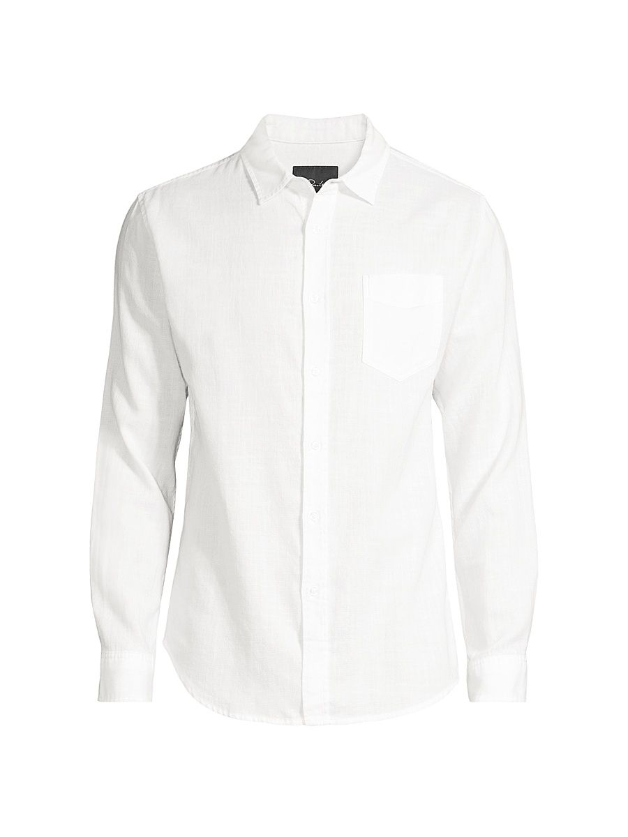 Men's Wyatt Cotton Button-Up - White - Size XXL