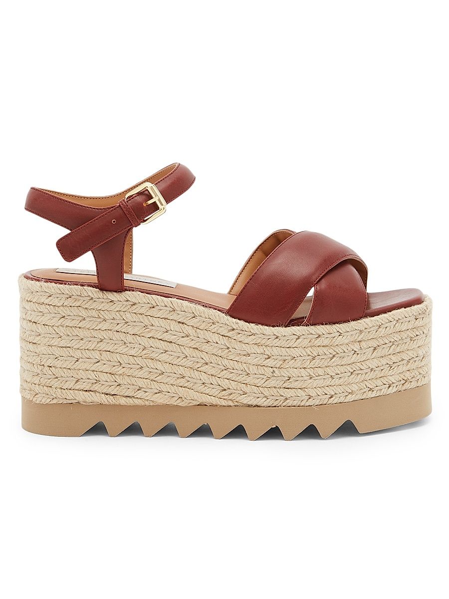 Women's Elyse Espadrille Wedge Sandals - Natural Cherry - Size 10