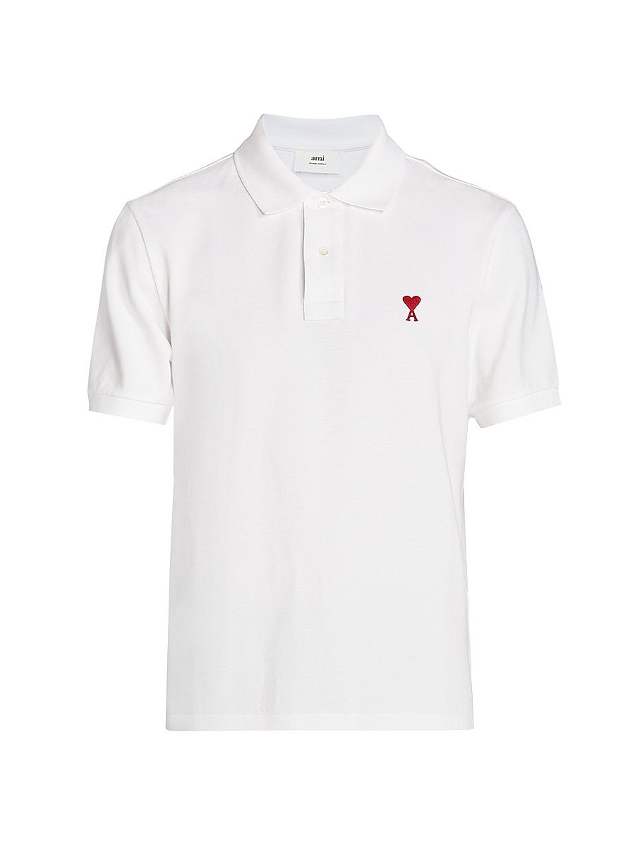 Men's Ami De Coeur Polo Shirt - White - Size XL