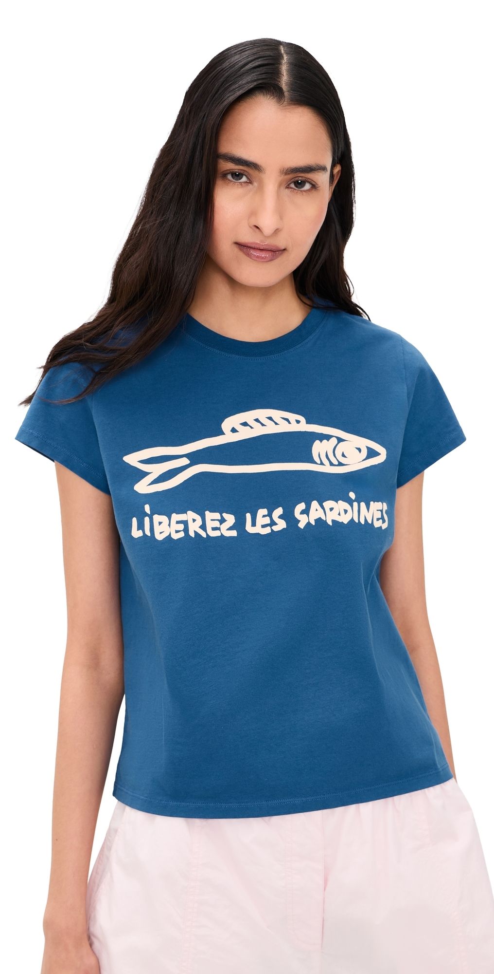 Clare V. Classic Tee French Blue L