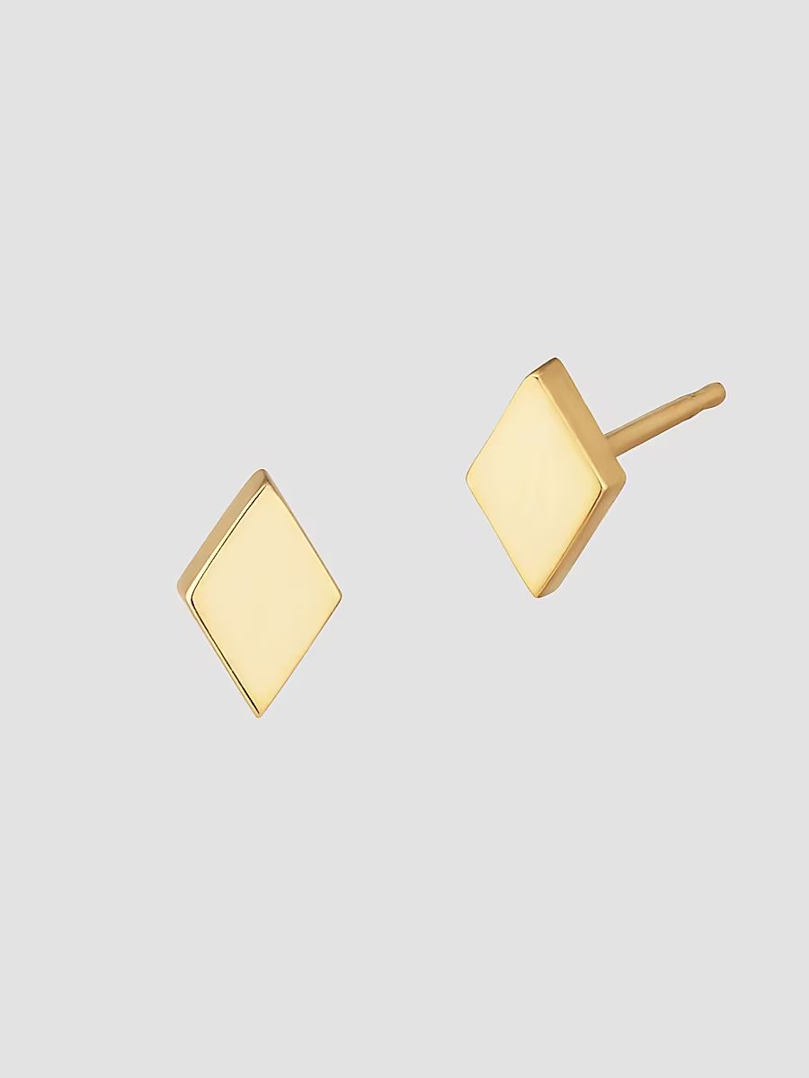 Women's Sweet Diamond Studs in 14K Yellow Gold - Gold