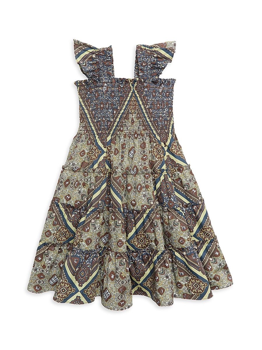 Little Girl's & Girl's Tiny Ellie Nap Dress - Equestrian Olive - Size 8