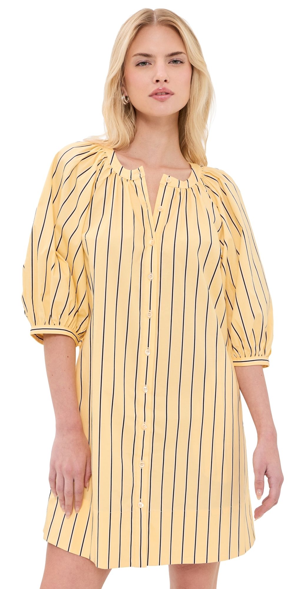 STAUD Vincent Mini Dress Monday Stripe XS