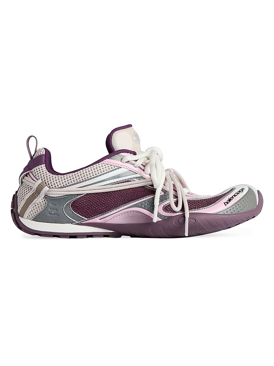 Women's Radar Gradient Lines Sneakers - Purple Grey Pink White - Size 6