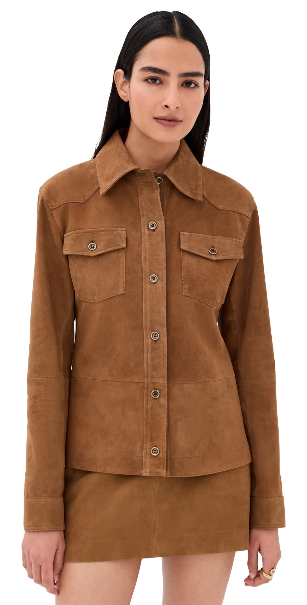 ARMA FAYE Goat Suede Jacket Whiskey 40