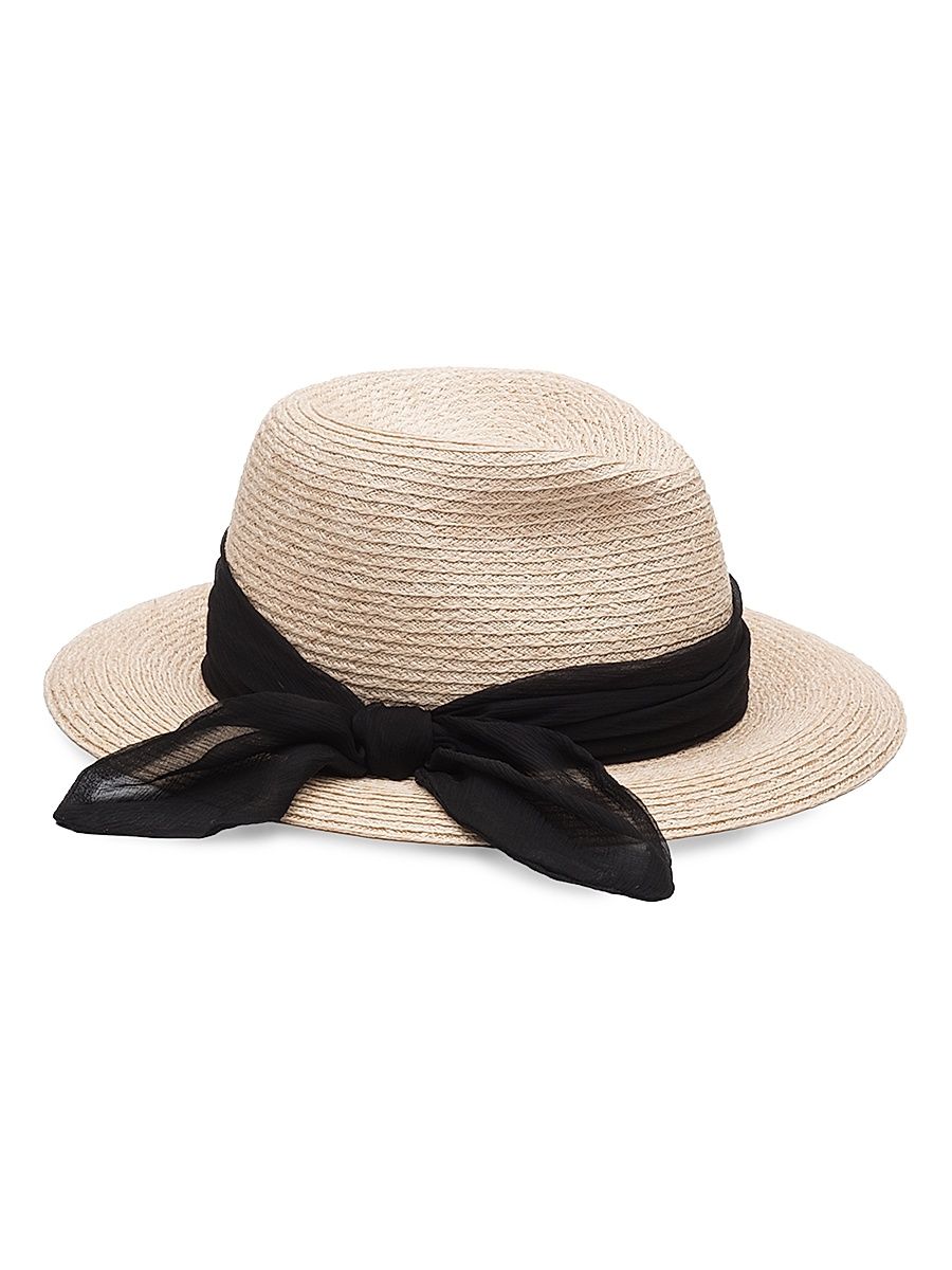Women's Lillian Woven Straw Fedora - Beige