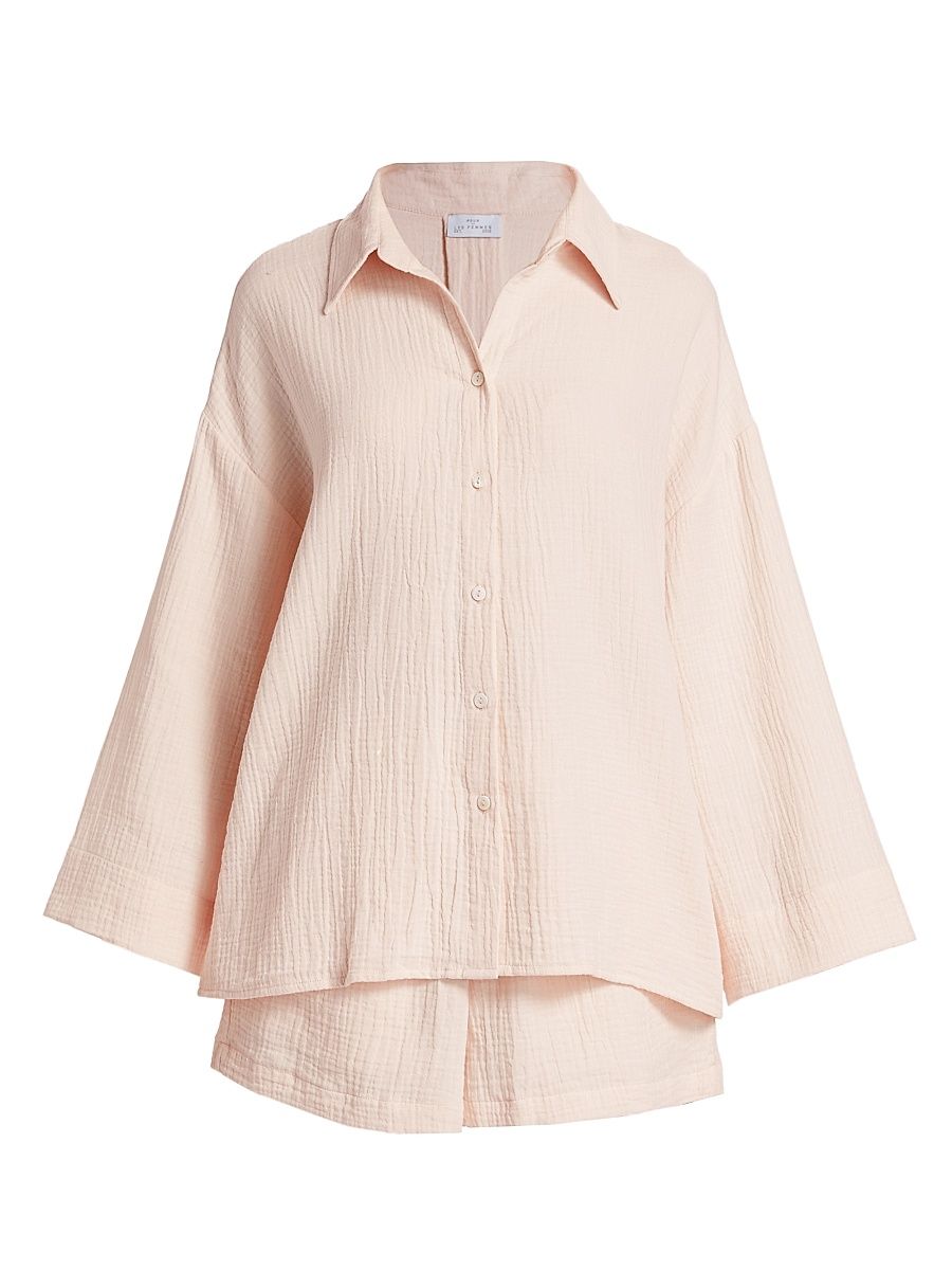 Women's Angel Cotton Gauze 2-Piece Lounge Set - Pink - Size XL