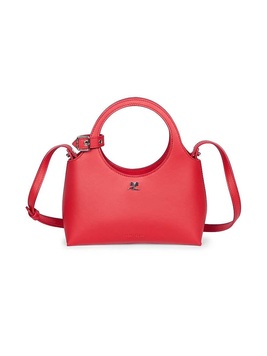 Women's Mini Holy Day Leather Top Handle Bag - Ruby