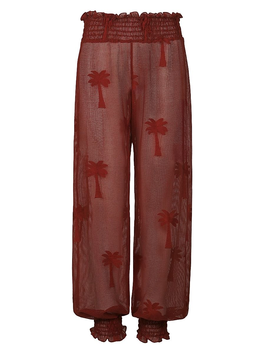 Women's Playa Grande Nomad Cotton Mesh Pants - Marsala - Size 8