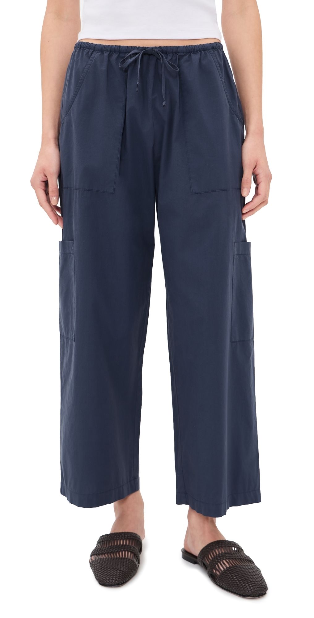 DONNI. The Pop Drawstring Cargo Pants Midnight L
