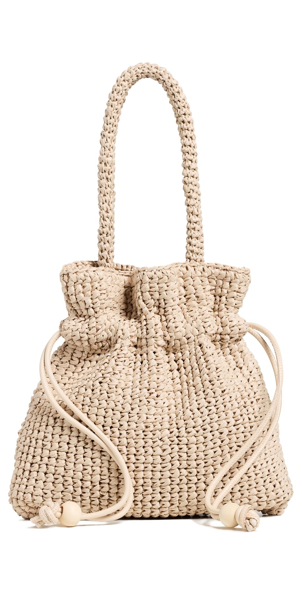 Loeffler Randall Kylie Drawstring Pouch Natural One Size