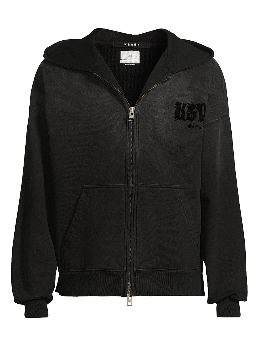 Men's Kstudio Ekcess Cotton Zip-Front Hoodie - Charcoal - Size XXL