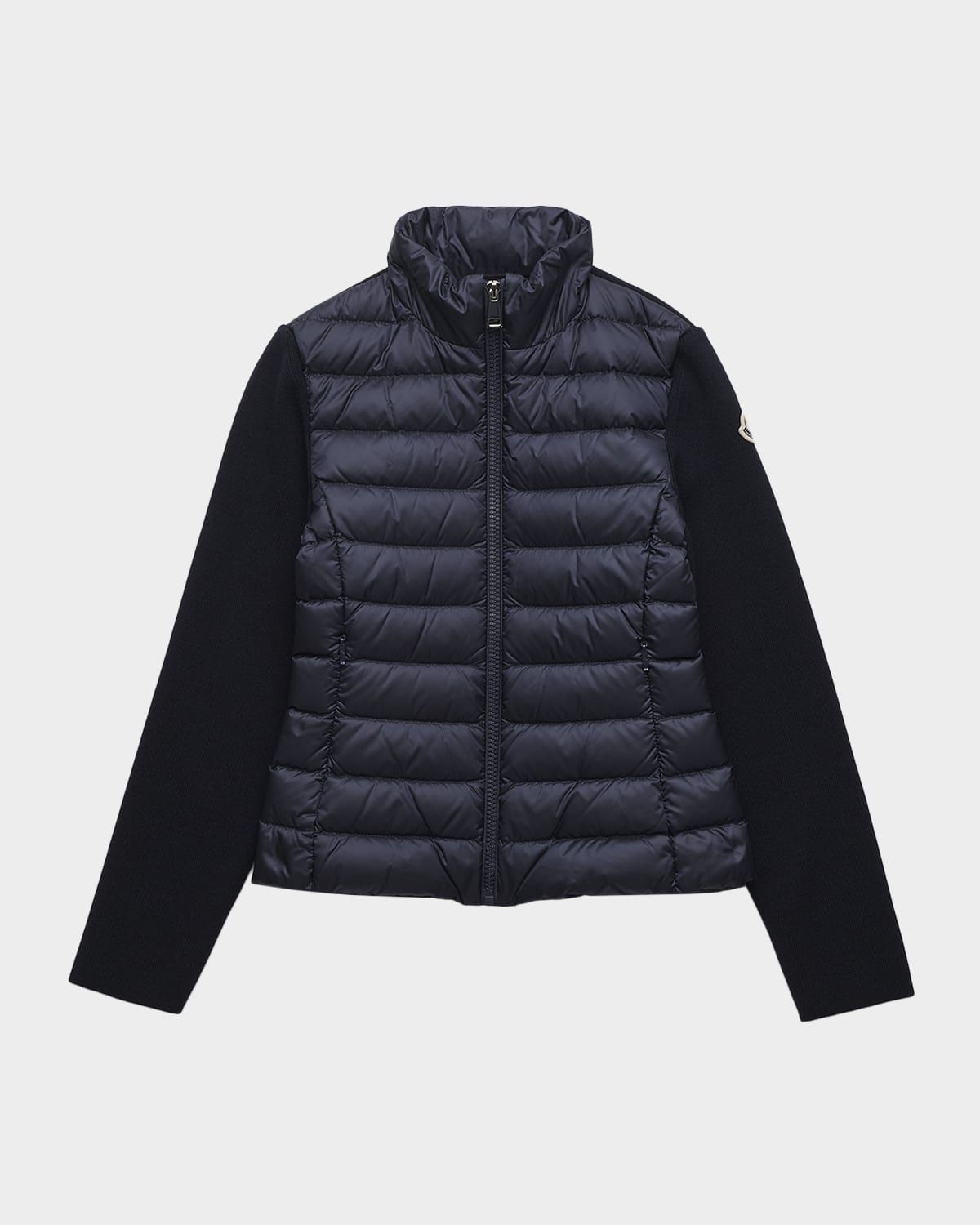 Girl & apos;s Padded Wool Zip-Front Down Cardigan, Size 8-10