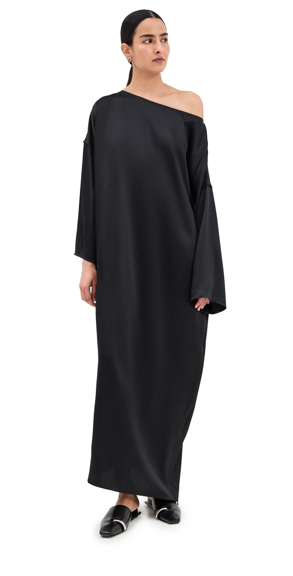 FRENKEN Flag Big Satin Dress Black 42