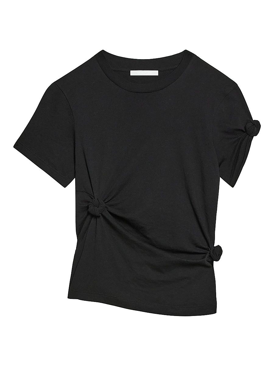 Women's Knot Baby T-Shirt - Black - Size Large