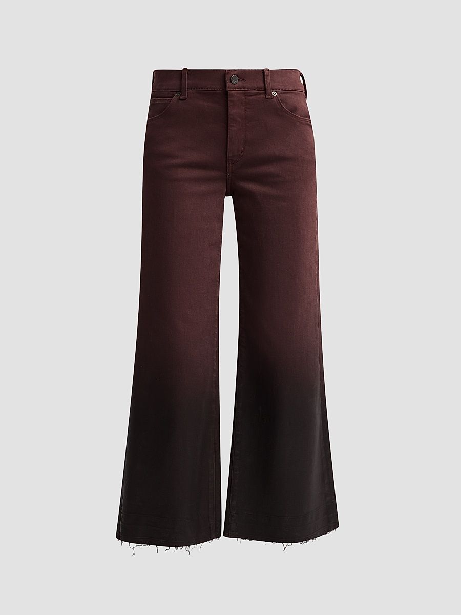 Women's Rafaella Ombré Flared Crop Jeans - Carob - Size 32