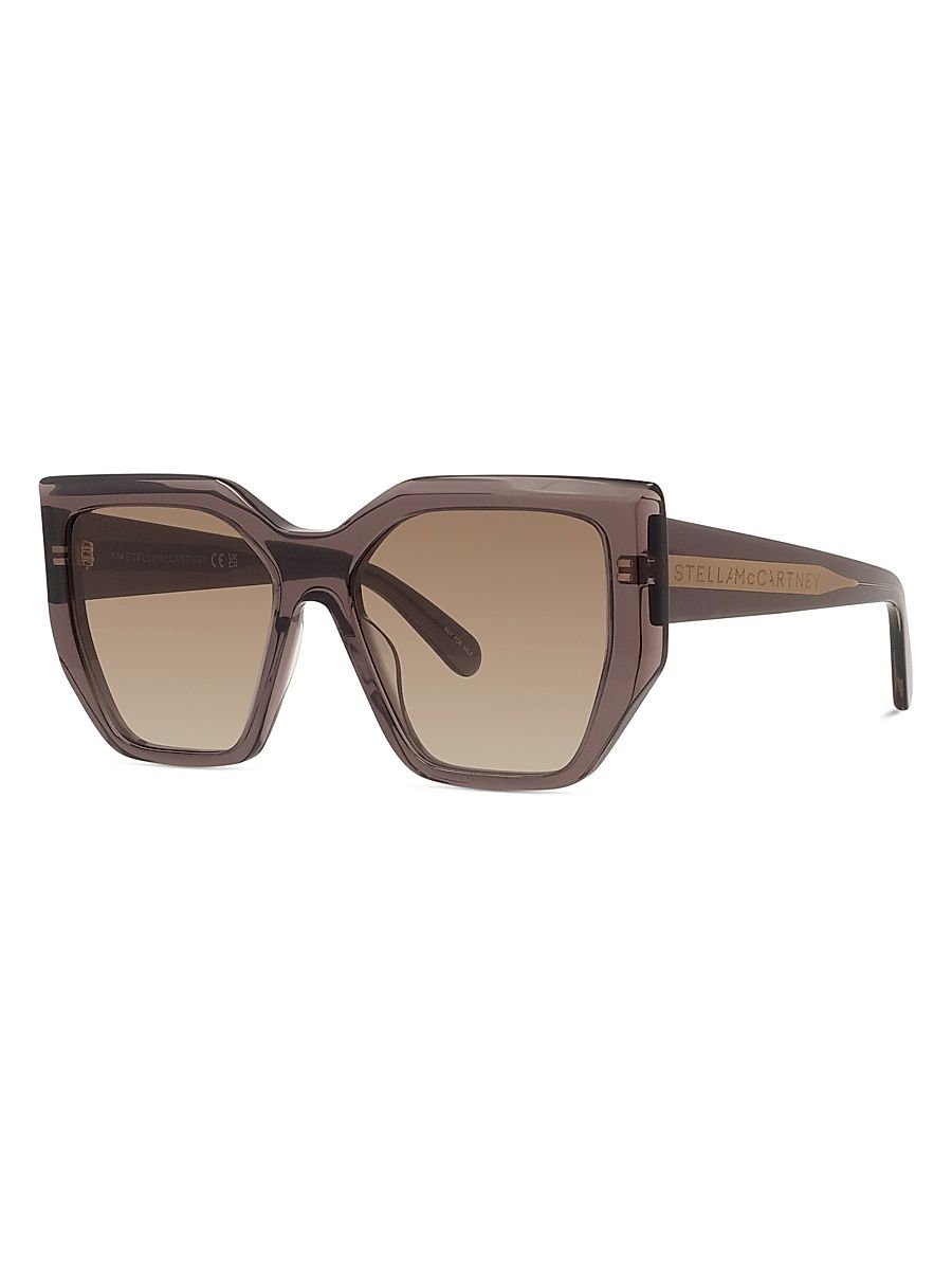 Women's 2001 54MM Geometric Sunglasses - Brown Transparent Mauve