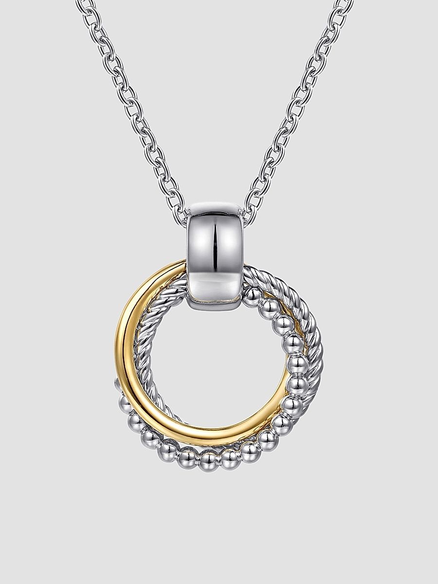 Gabriel & Co Women's Bujukan 14K Yellow Gold & Sterling Silver Pendant Necklace - Sterling Silver