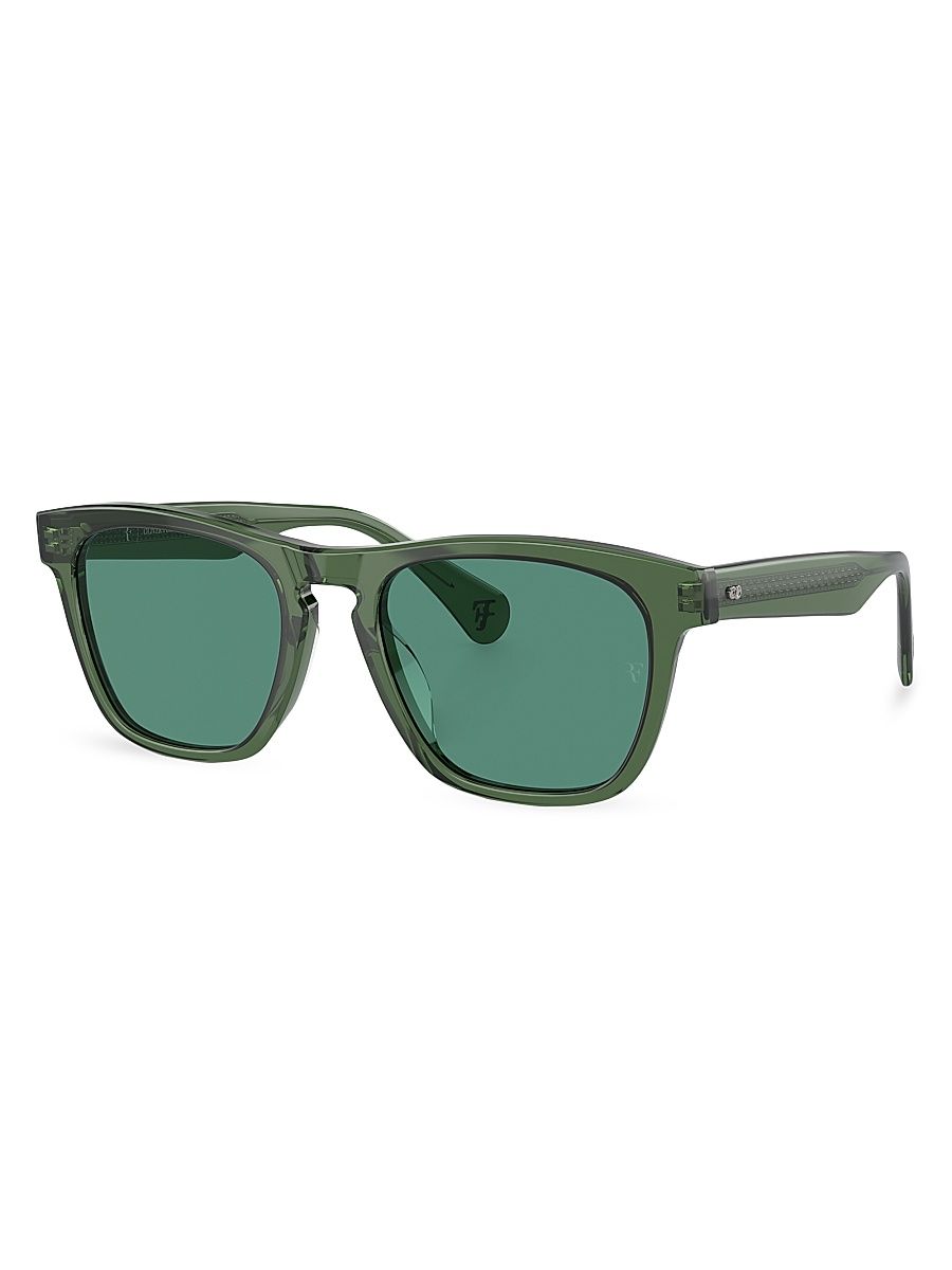 Men's R3 Pillow 51MM Sunglasses - Transparent Green Bright Teal