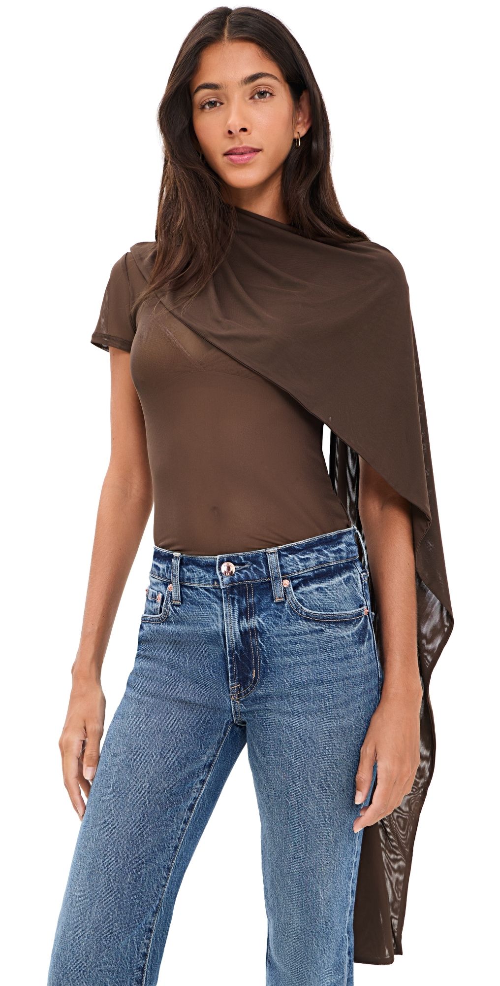 AFRM Fiona Blouse Espresso XXS
