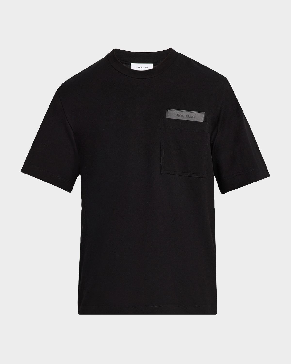 Men & apos;s Leather-Patch Pocket T-Shirt