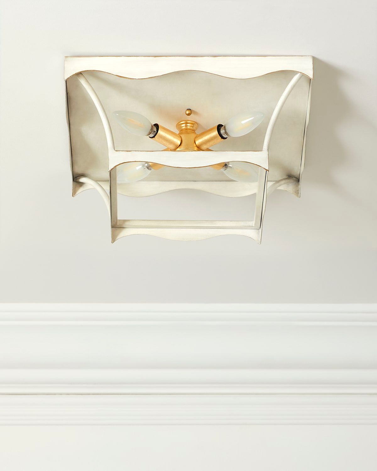 Miriam Cream & Gold Flush Mount