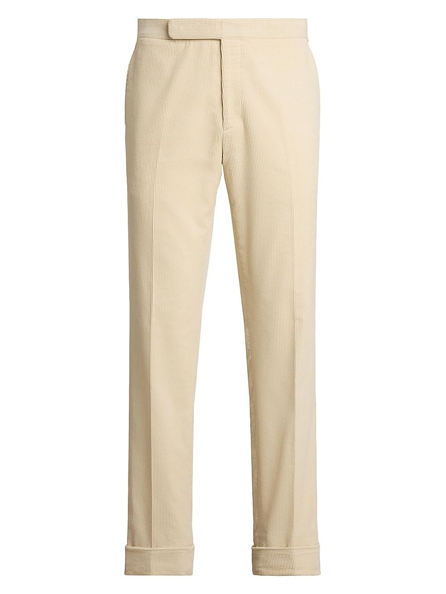 Men's Wale Cotton Corduroy Trousers - New Classic Cream - Size 36