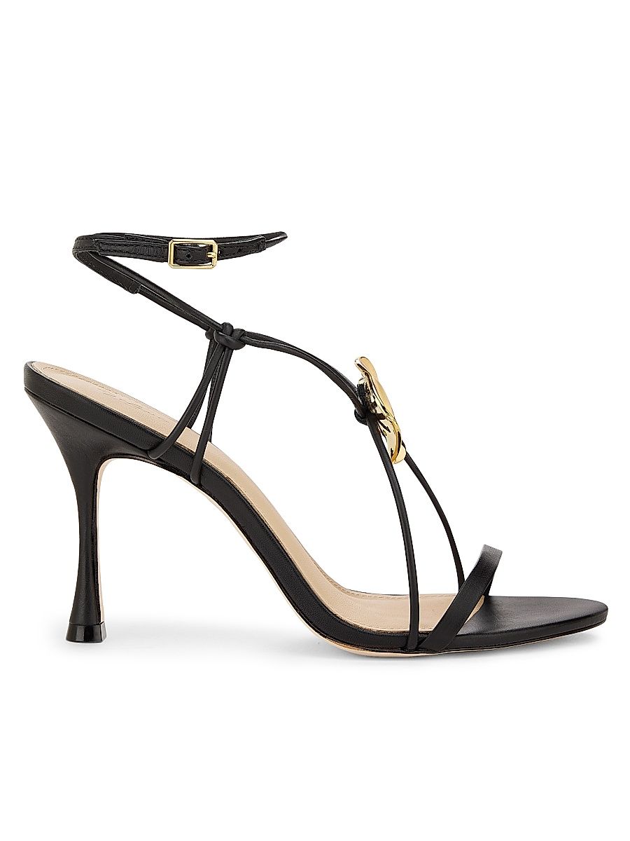 Women's 90MM Leather Sandals - Black - Size 11