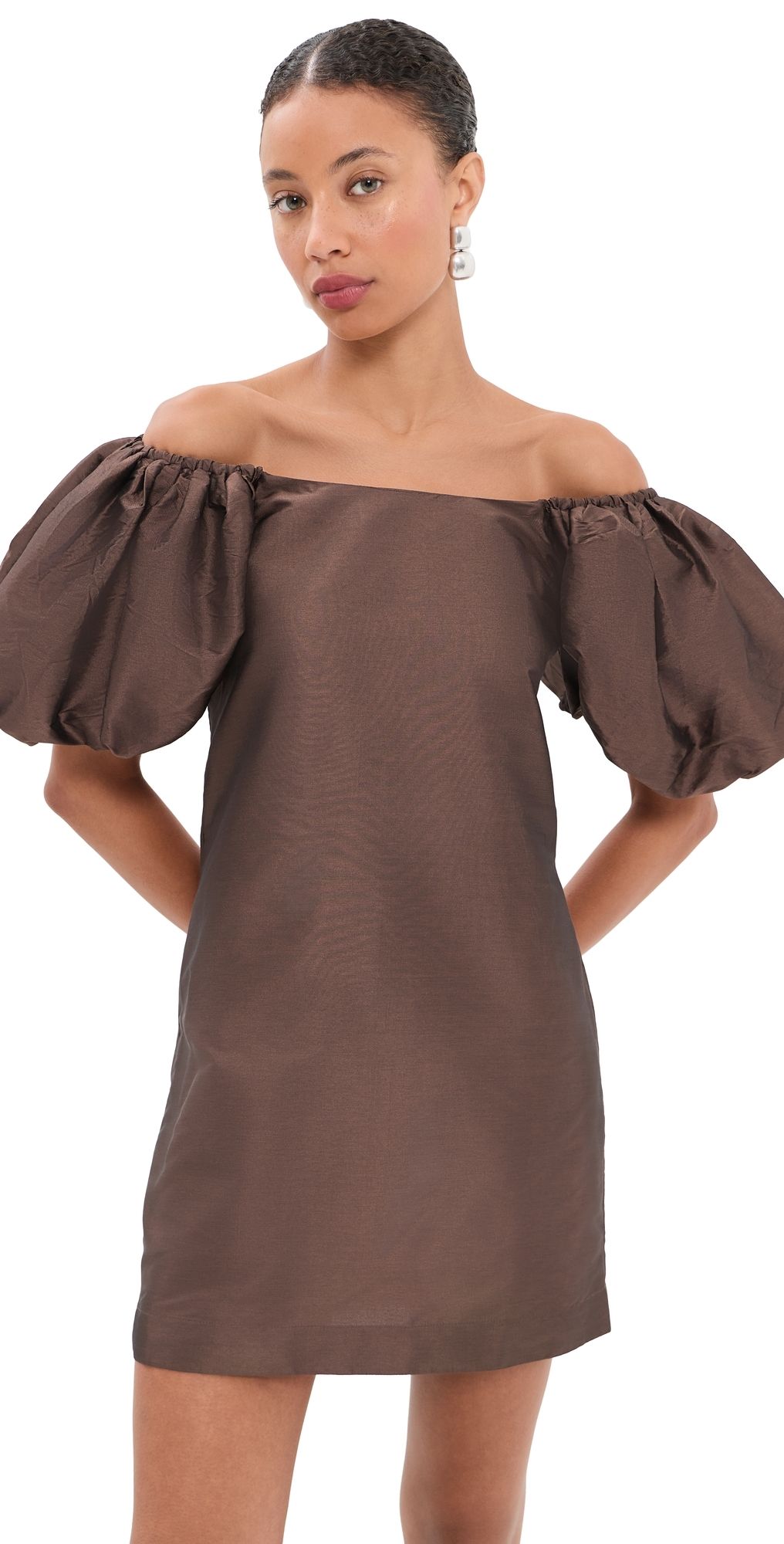 Azeeza Drea Mini Dress Chocolate XS