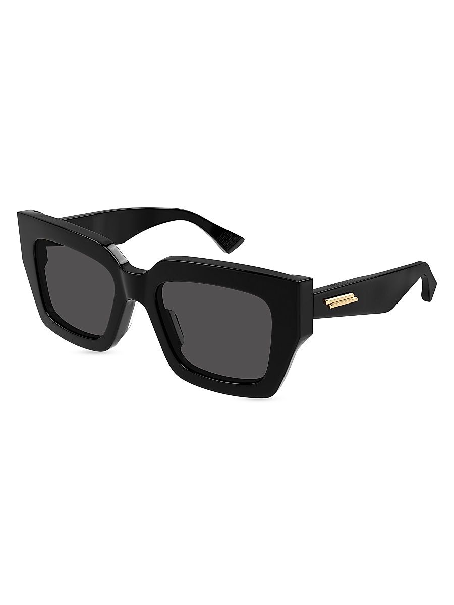 Women's 52MM Rectangular Sunglasses - Black