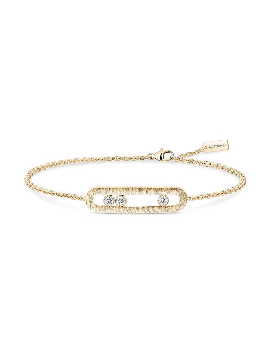 Women's Move Noa Ciselé 18K Yellow Gold & 0.20 TCW Diamond Bracelet - Yellow Gold