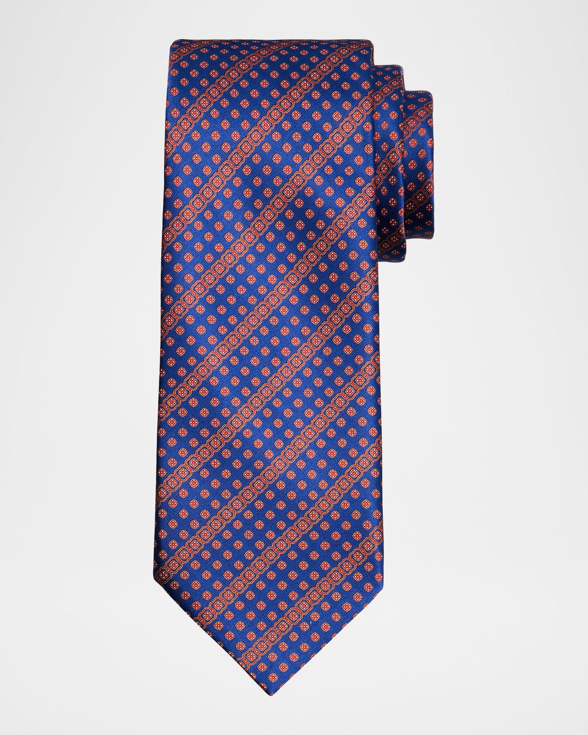 Men & apos;s Geometric Stripe Silk Tie
