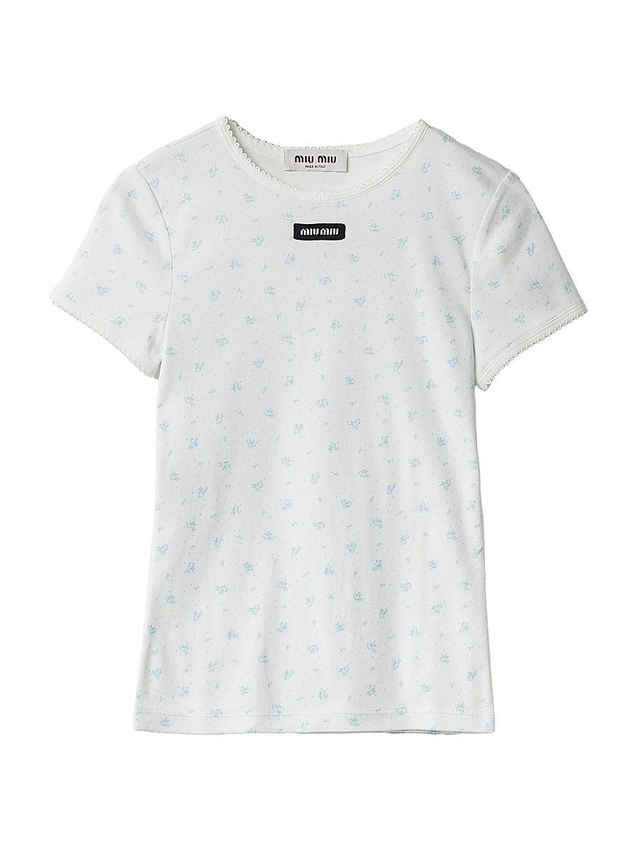 Women's Ribbed Jersey T-Shirt - White - Size Large